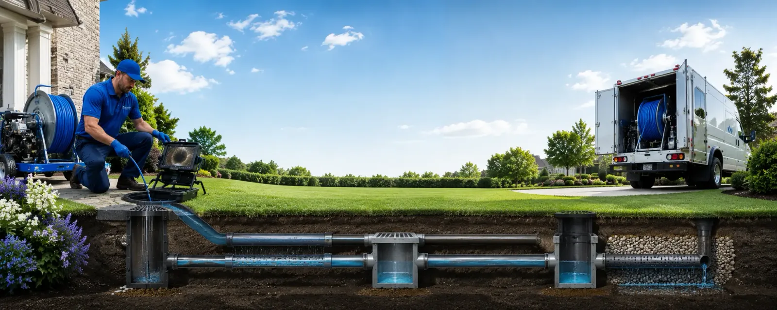 Outdoor drain cleaning information for Merrill, MI